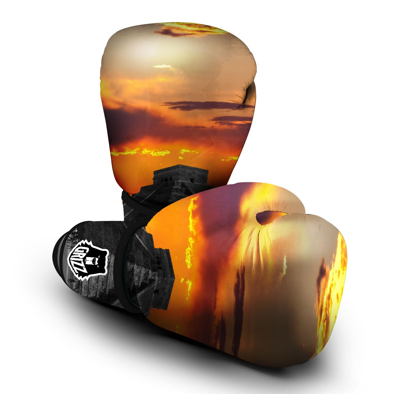 Civilization Mayan Print Boxing Gloves-grizzshop