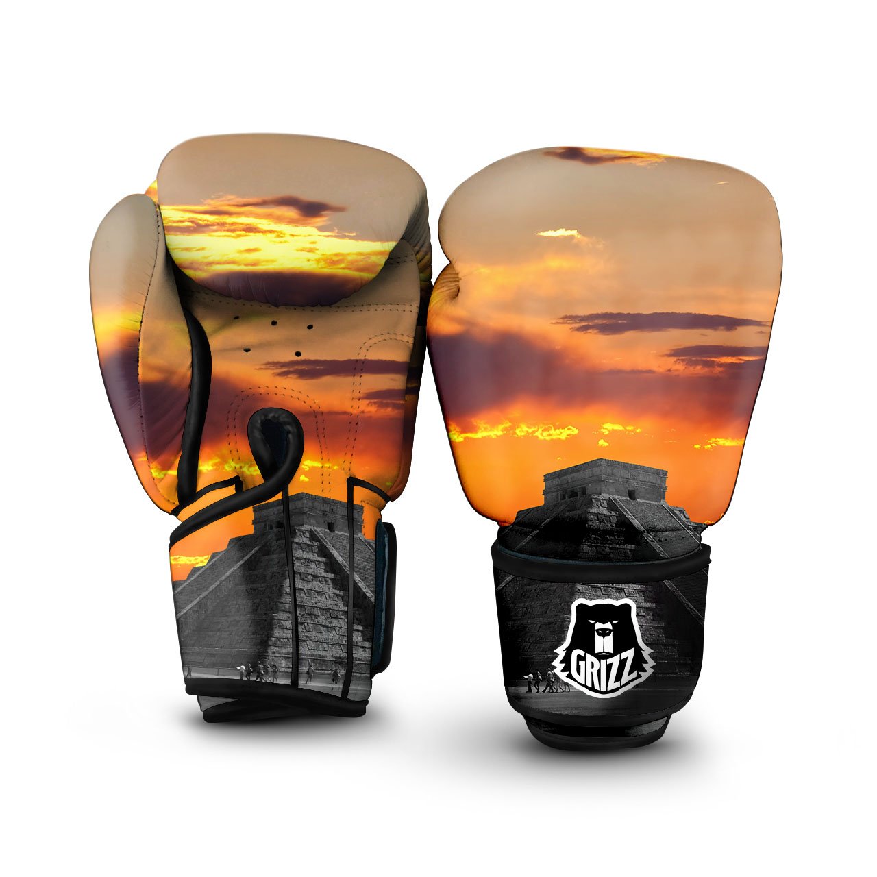 Civilization Mayan Print Boxing Gloves-grizzshop
