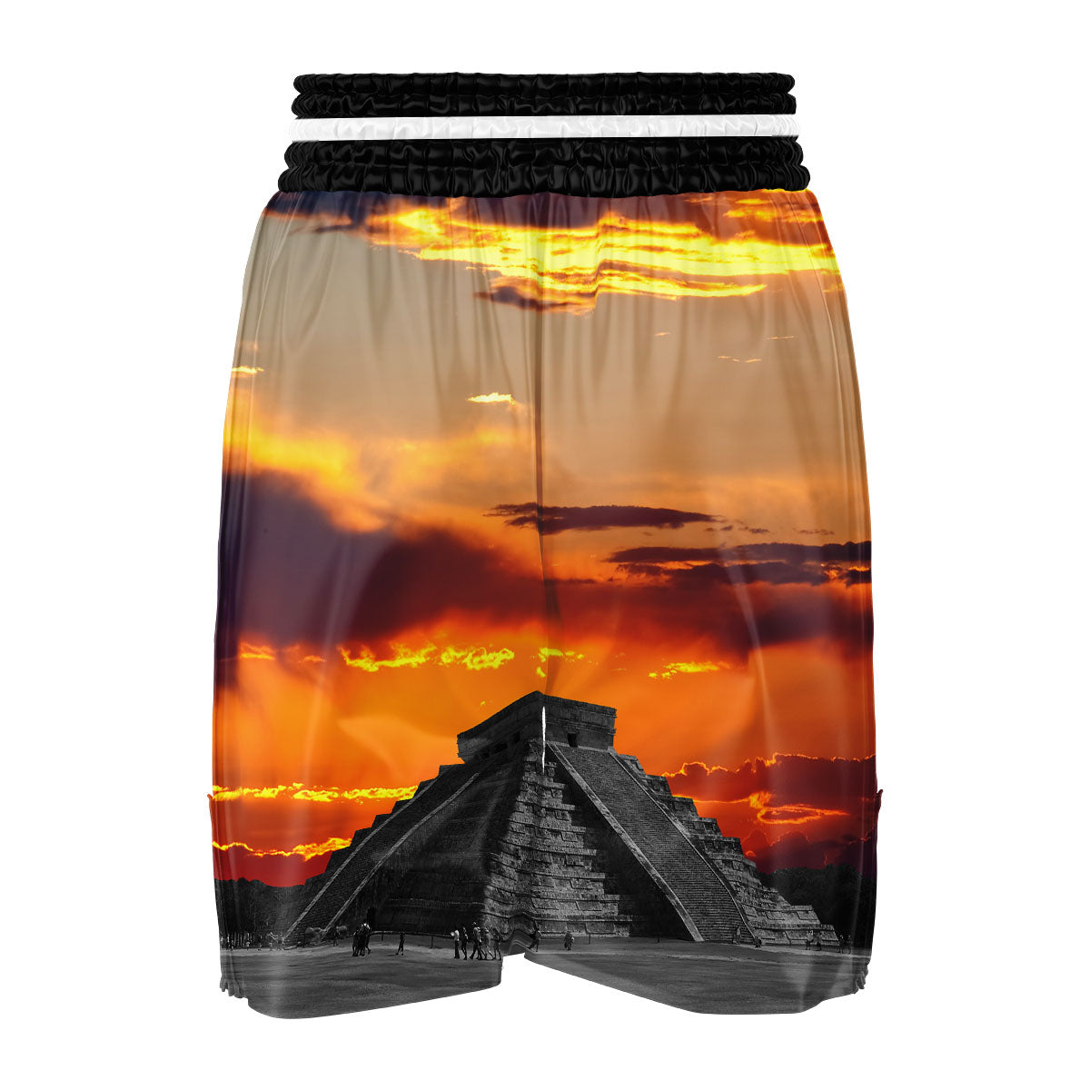 Civilization Mayan Print Boxing Shorts-grizzshop