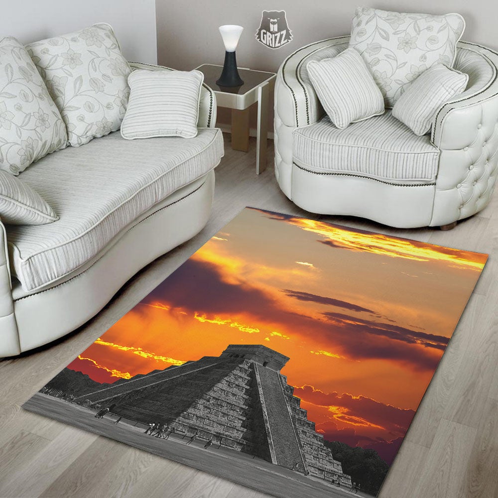 Civilization Mayan Print Floor Mat-grizzshop