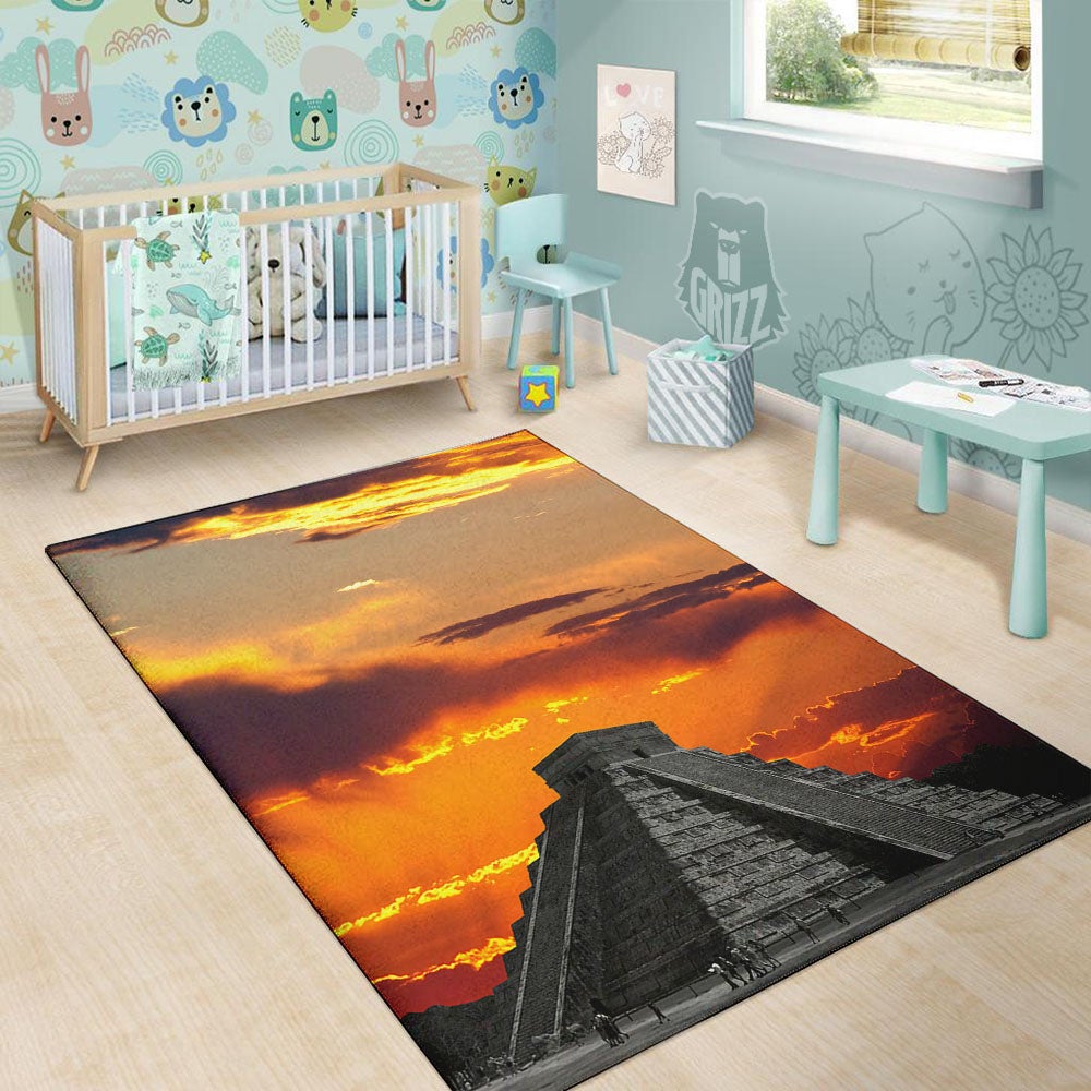 Civilization Mayan Print Floor Mat-grizzshop