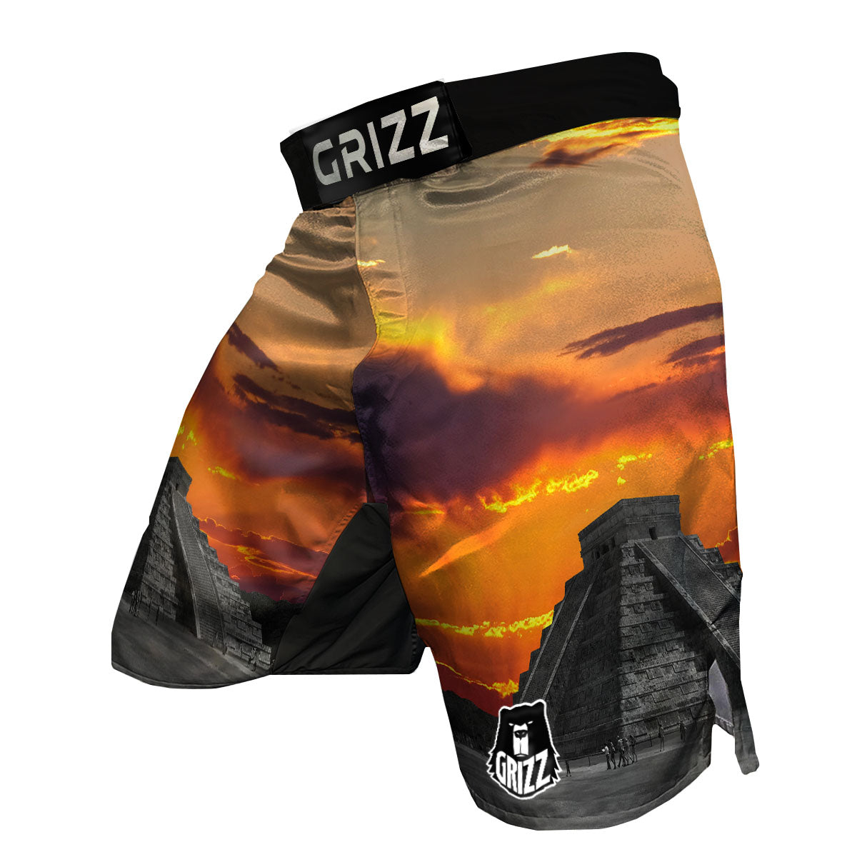 Civilization Mayan Print MMA Shorts-grizzshop
