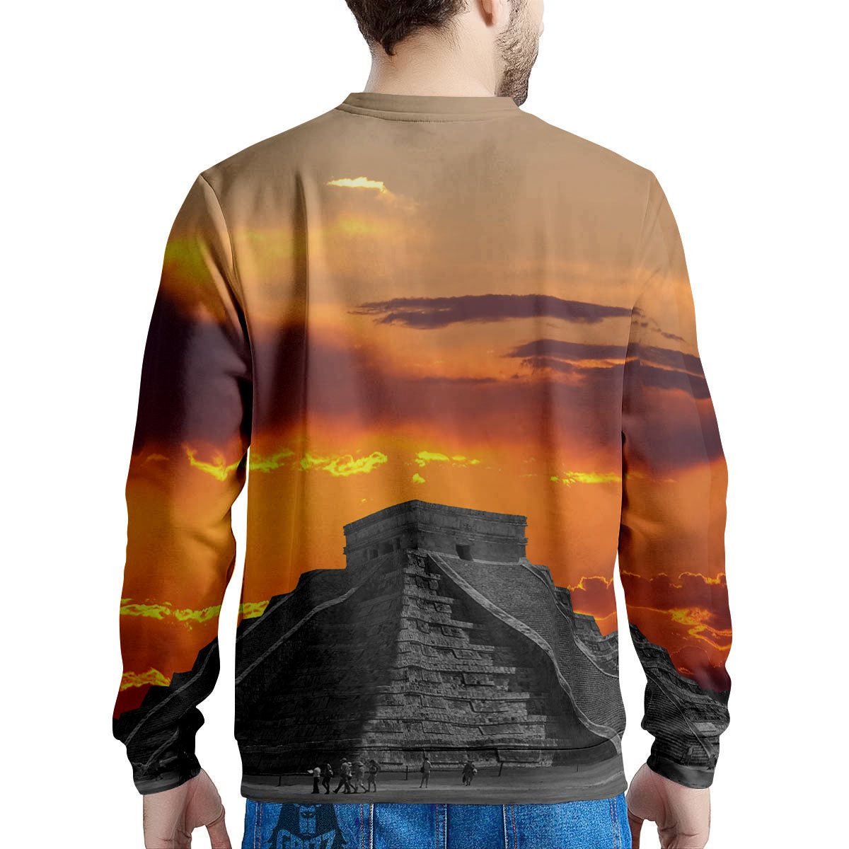 Civilization Mayan Print Men's Sweatshirt-grizzshop