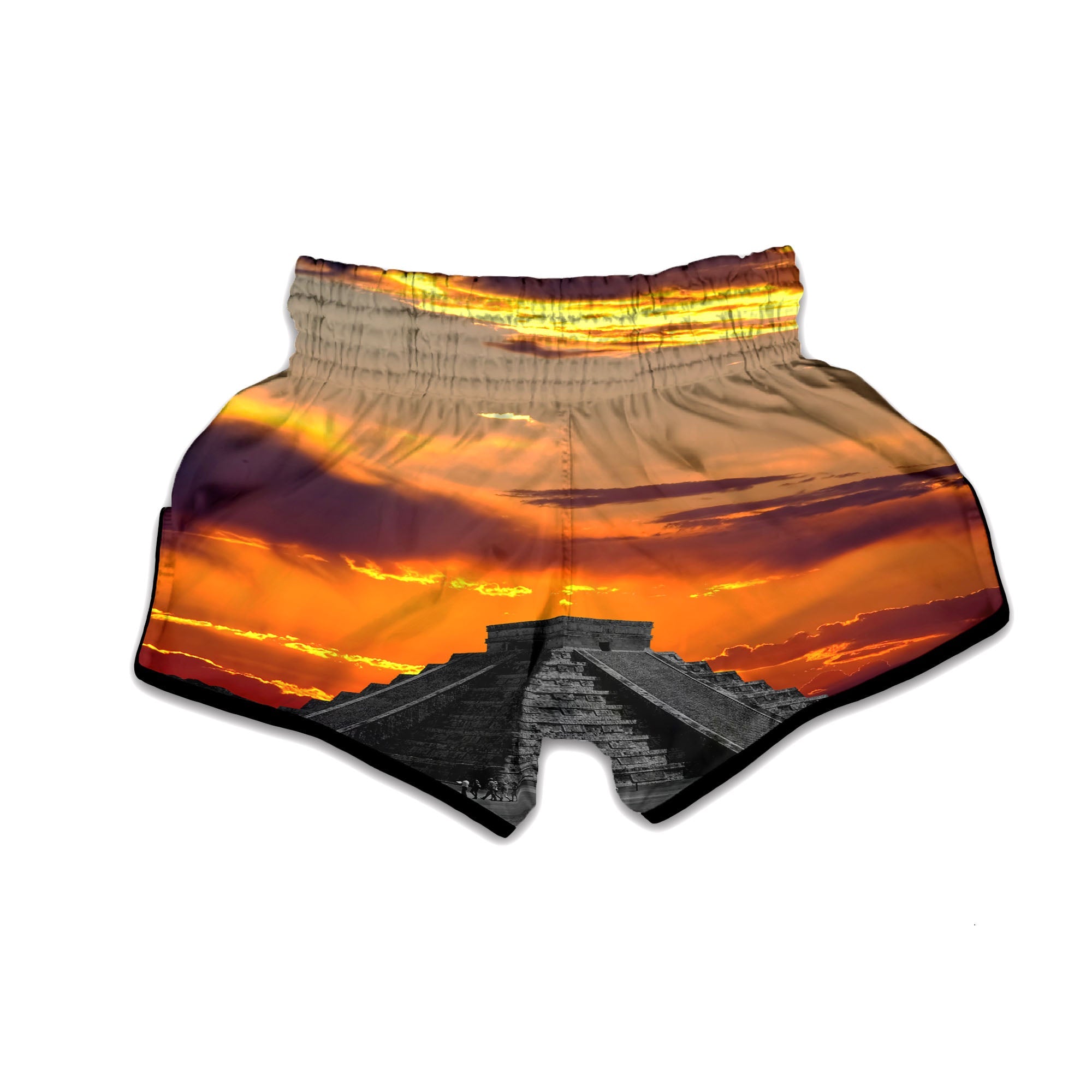 Civilization Mayan Print Muay Thai Boxing Shorts-grizzshop