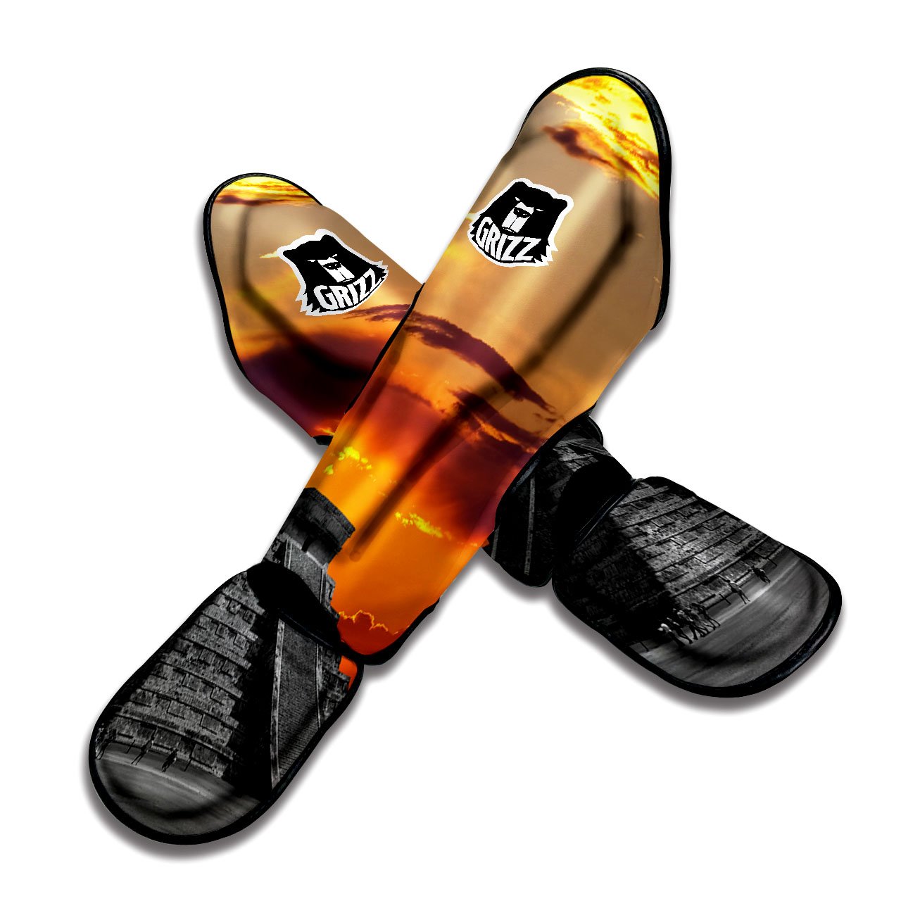 Civilization Mayan Print Muay Thai Shin Guards-grizzshop