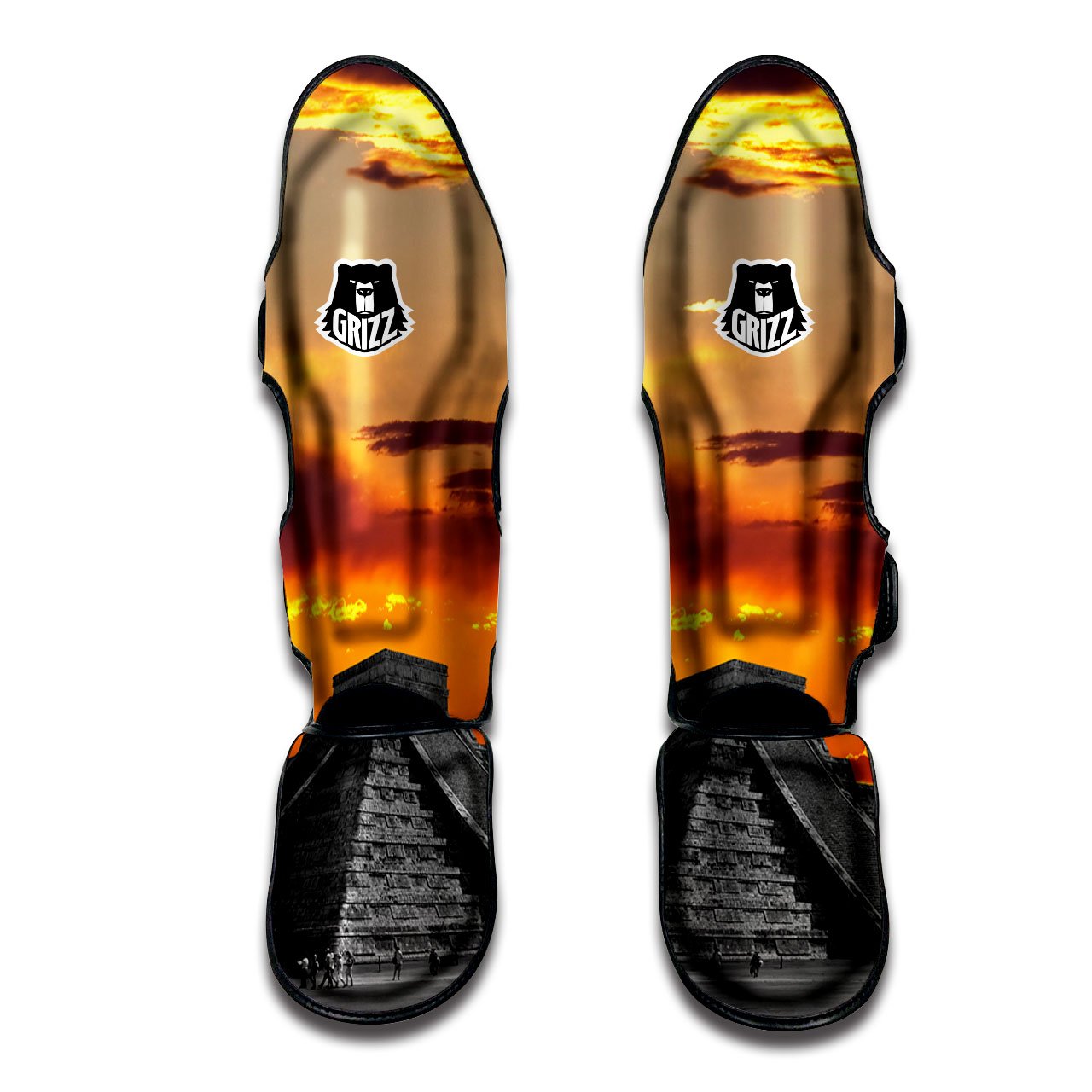 Civilization Mayan Print Muay Thai Shin Guards-grizzshop