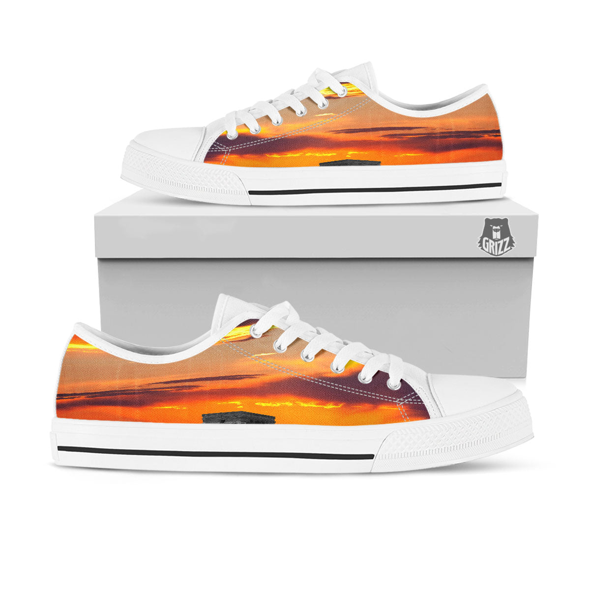 Civilization Mayan Print White Low Top Shoes-grizzshop
