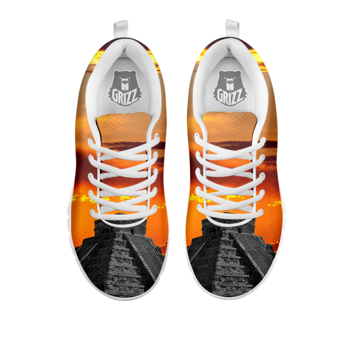 Civilization Mayan Print White Sneaker-grizzshop