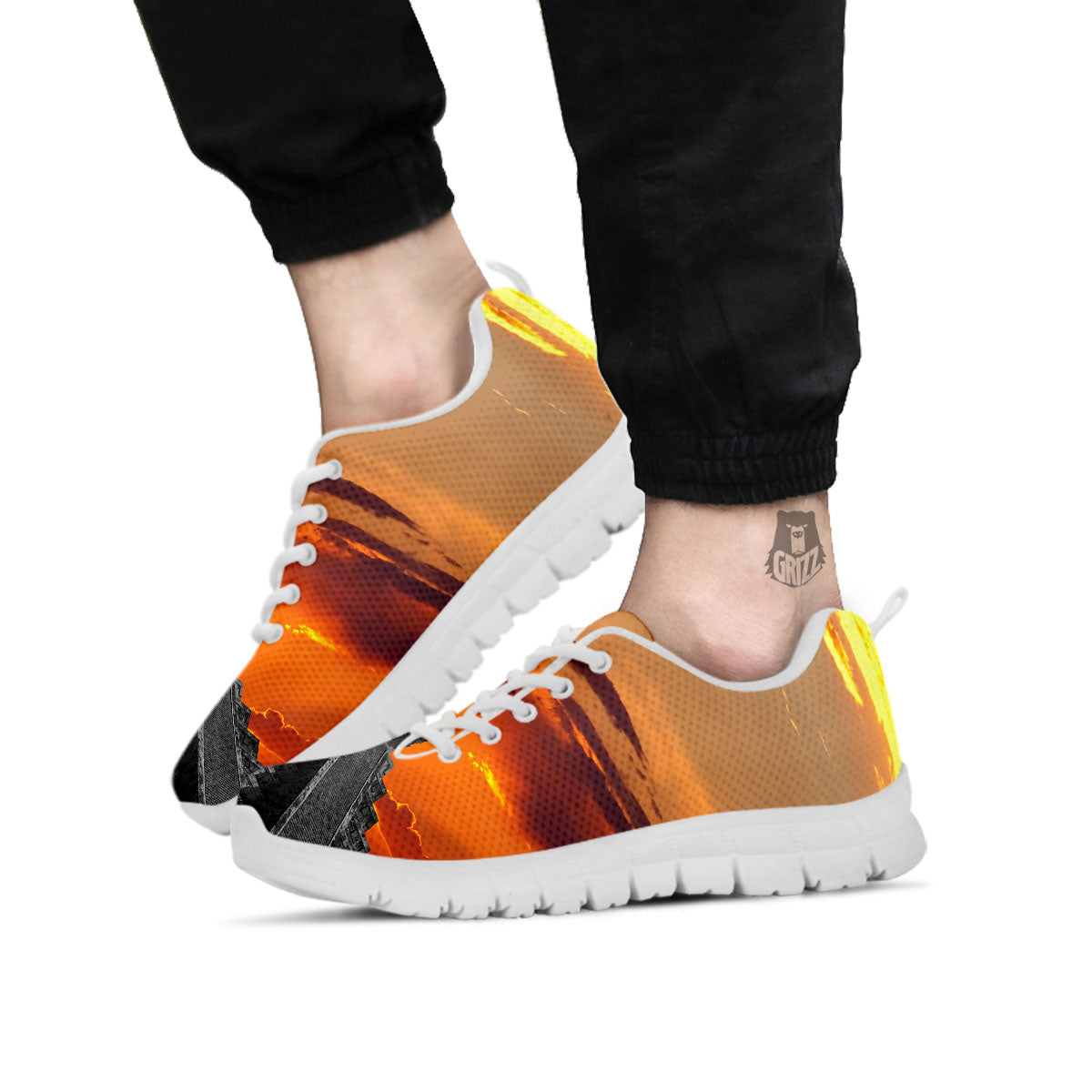 Civilization Mayan Print White Sneaker-grizzshop