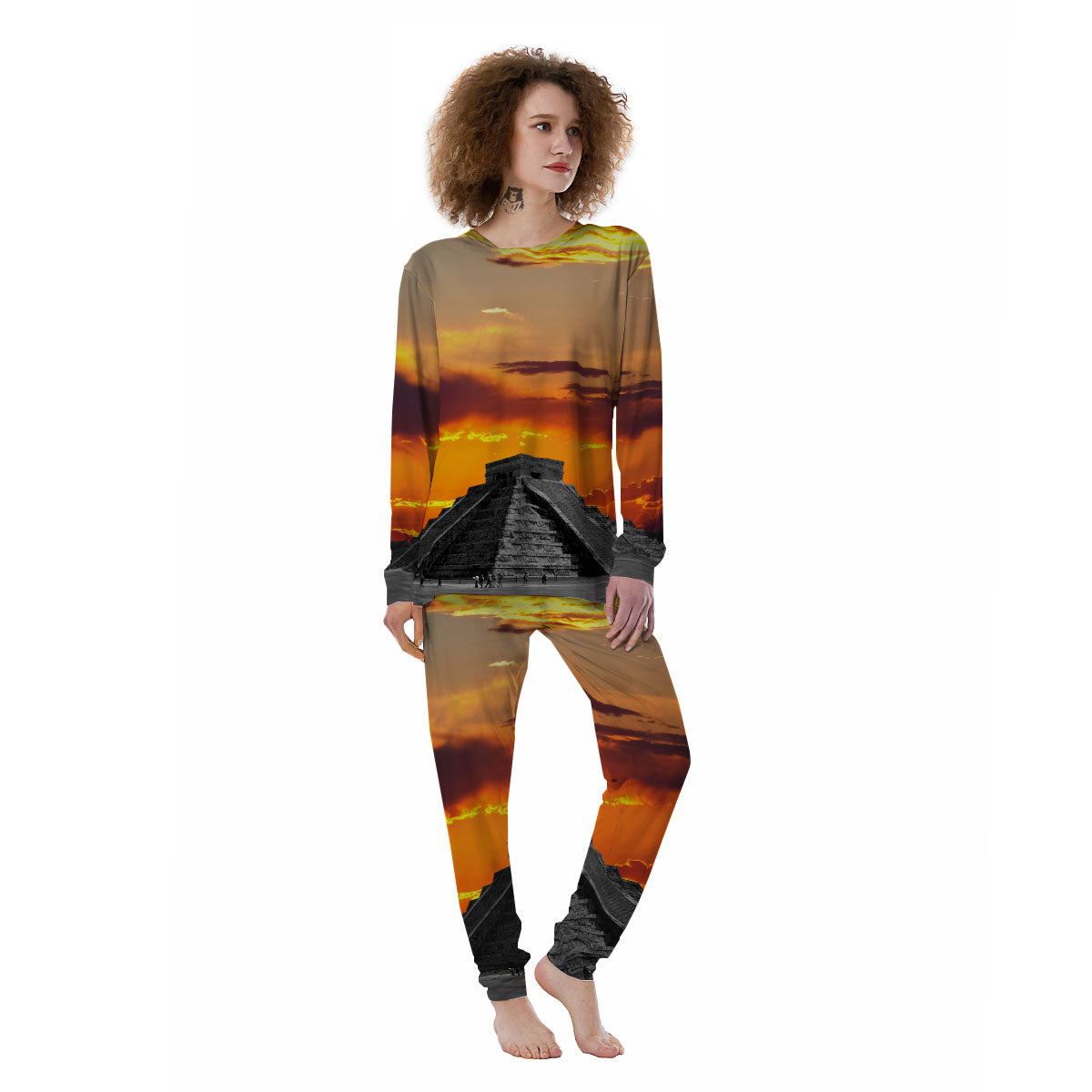 Civilization Mayan Print Women's Pajamas-grizzshop