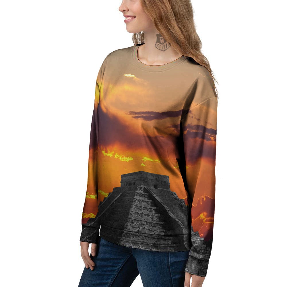 Civilization Mayan Print Women's Sweatshirt-grizzshop