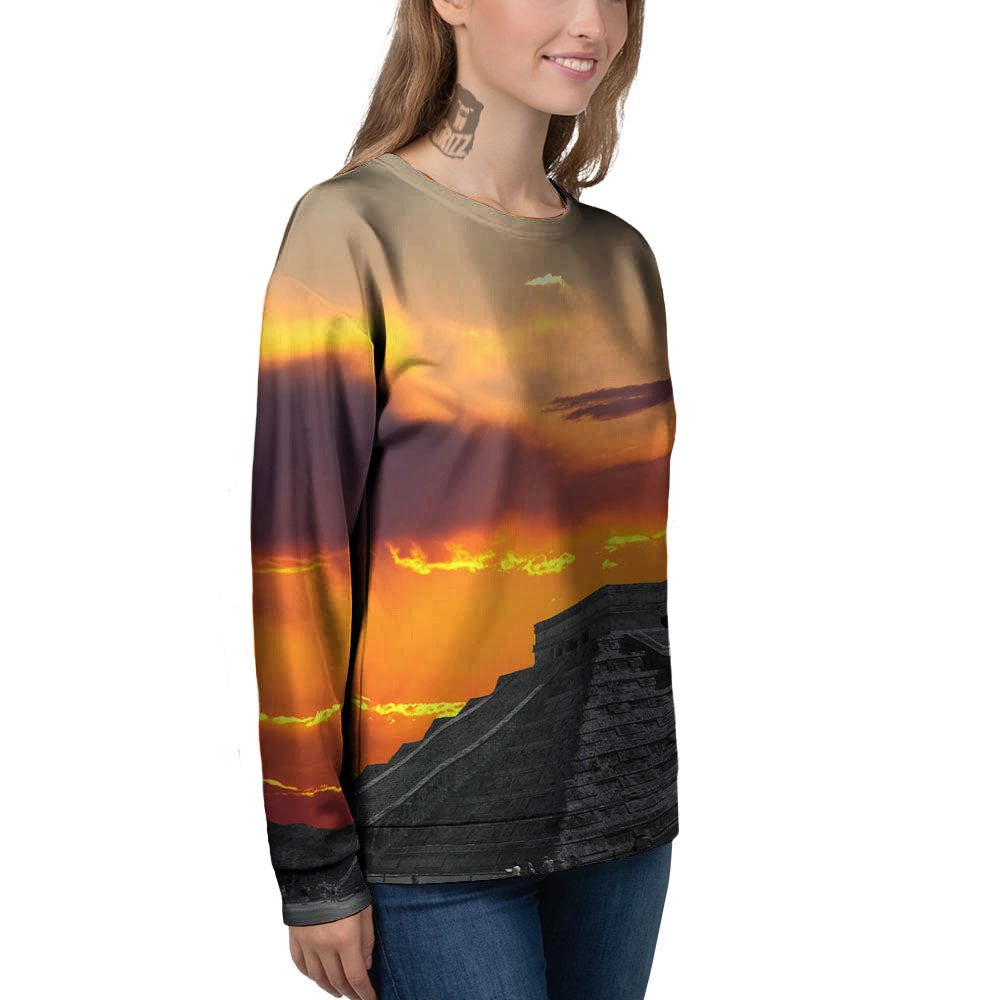 Civilization Mayan Print Women's Sweatshirt-grizzshop