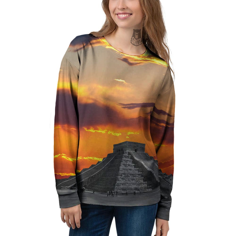 Civilization Mayan Print Women's Sweatshirt-grizzshop