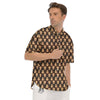 Classic Guitar Print Pattern Men's Short Sleeve Shirts-grizzshop