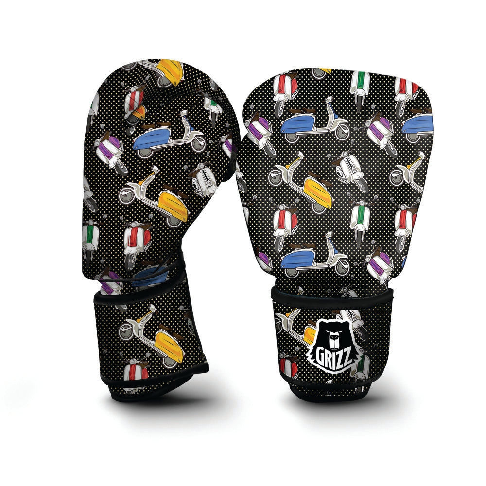 Classic Scooters Print Pattern Boxing Gloves-grizzshop