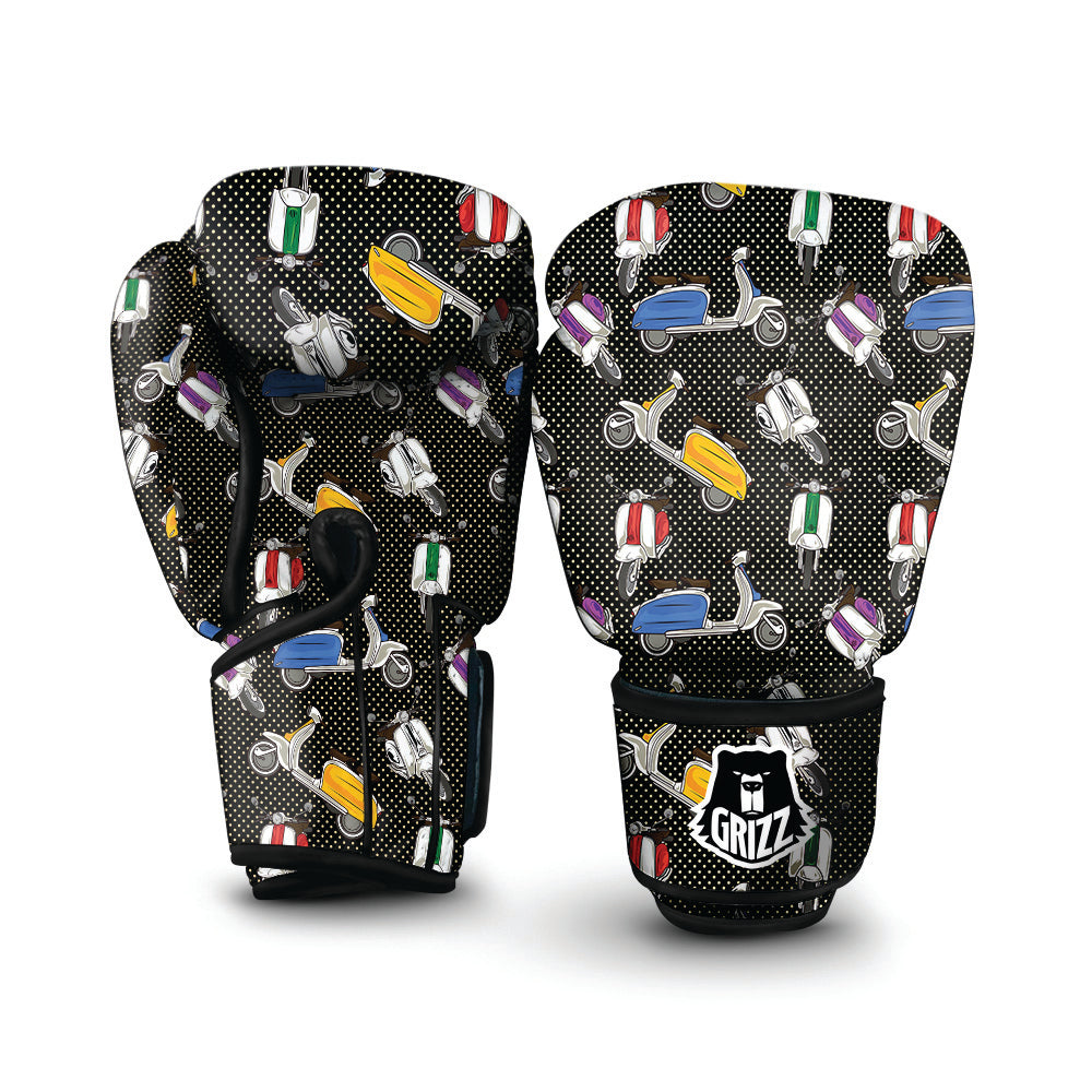 Classic Scooters Print Pattern Boxing Gloves-grizzshop
