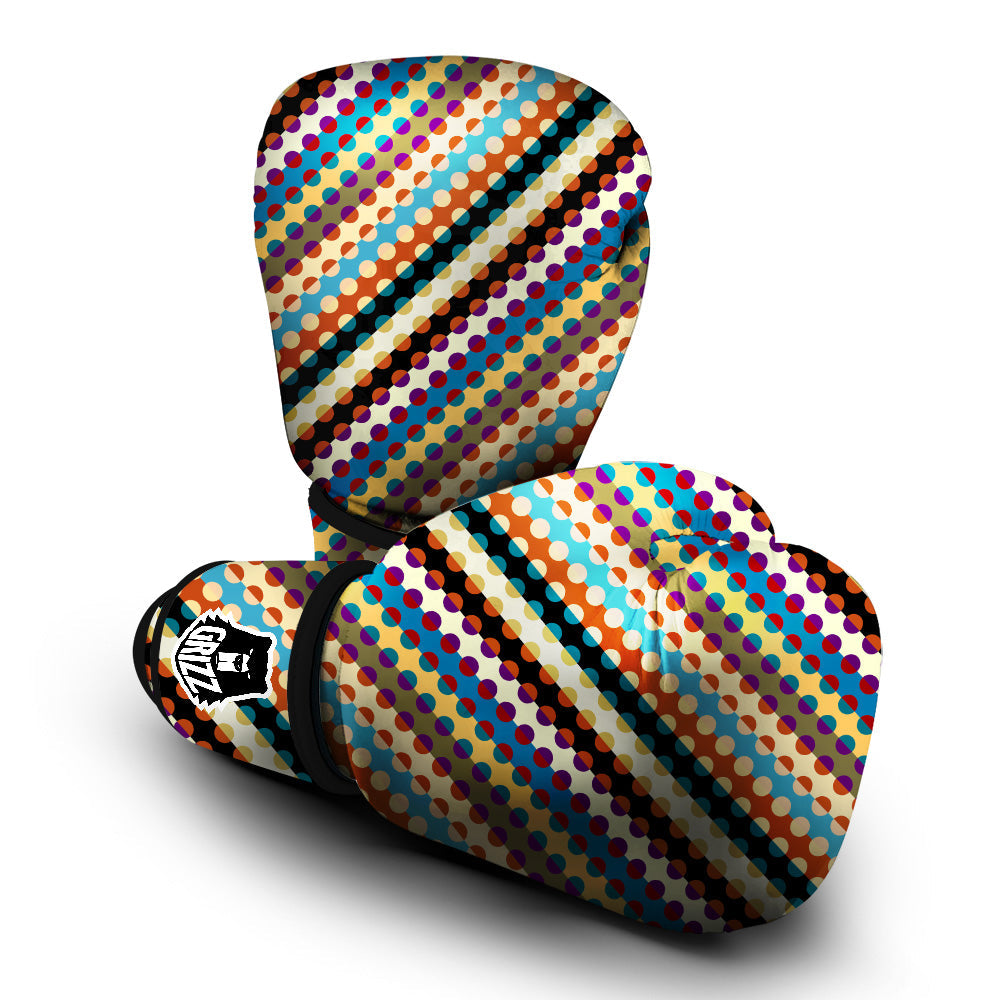 Classic Stripe Polka Dot Print Pattern Boxing Gloves-grizzshop