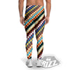 Classic Stripe Polka Dot Print Pattern Men's Leggings-grizzshop