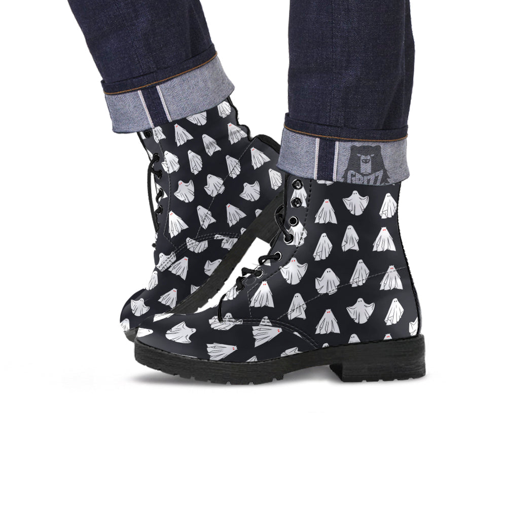 Cloth Ghosts Cartoon Print Pattern Leather Boots-grizzshop