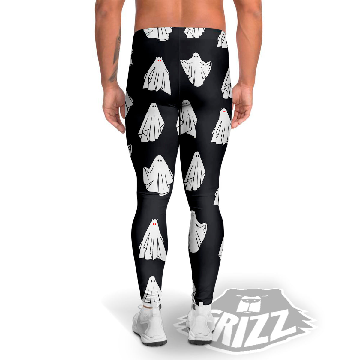 Cloth Ghosts Cartoon Print Pattern Men's Leggings-grizzshop
