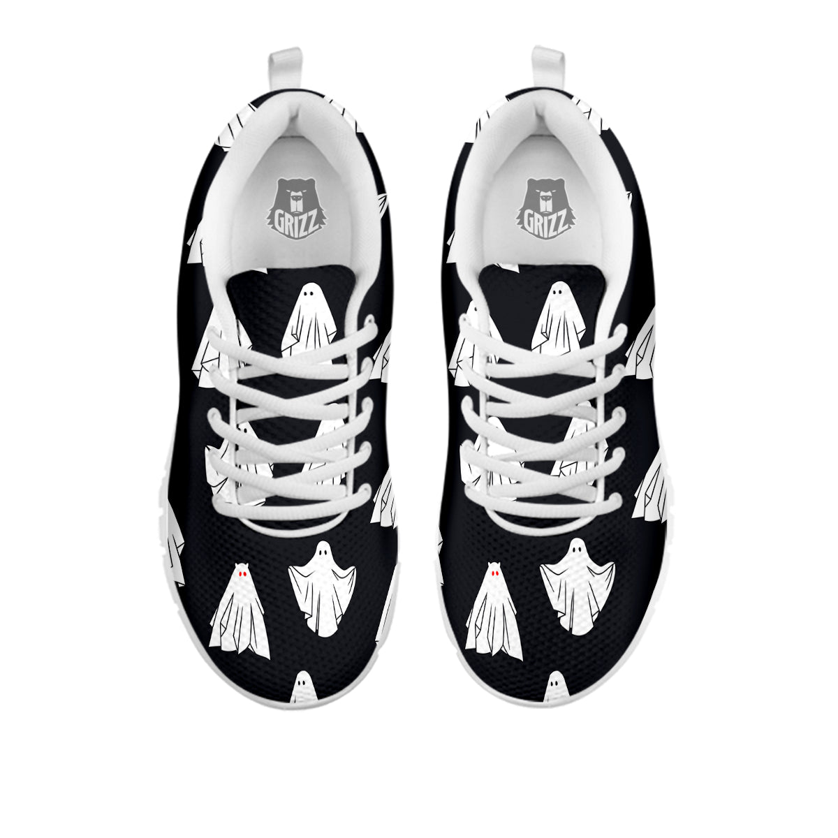 Cloth Ghosts Cartoon Print Pattern White Sneaker-grizzshop