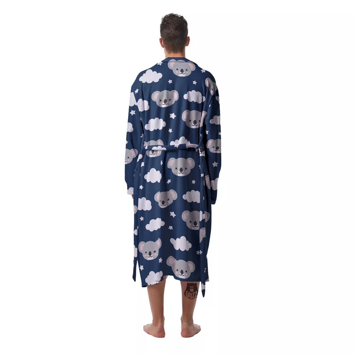 Cloud And Koala Bear Print Pattern Men's Robe-grizzshop
