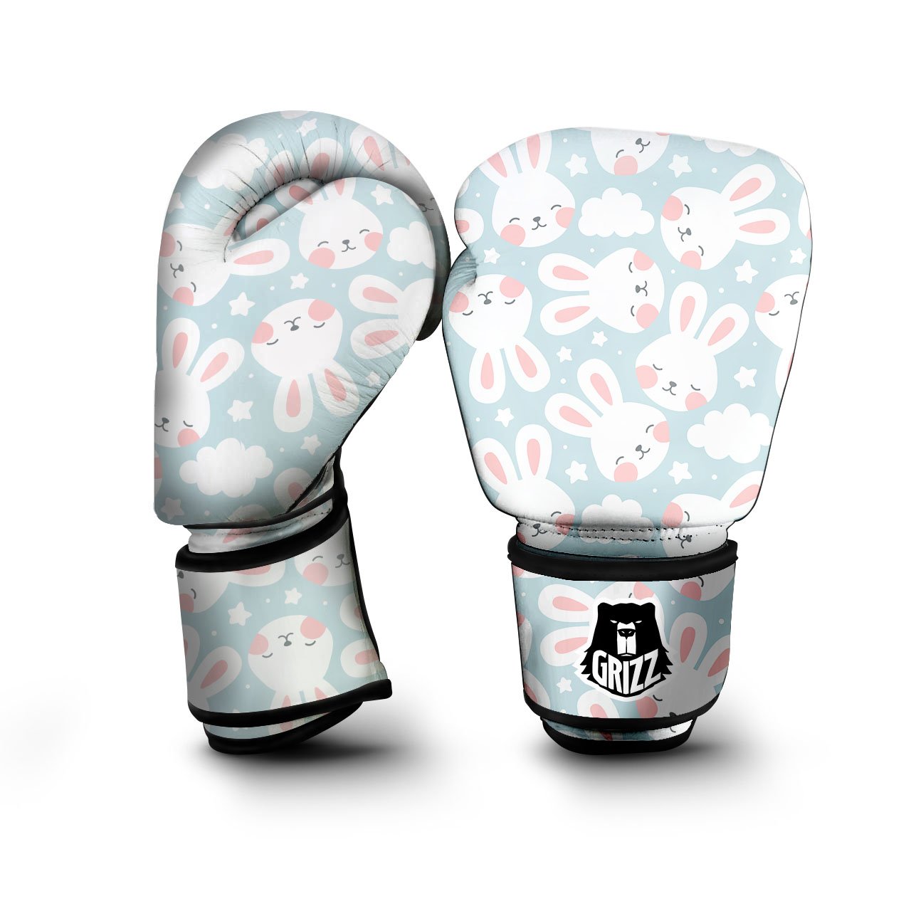 Cloud And Rabbit Print Pattern Boxing Gloves-grizzshop