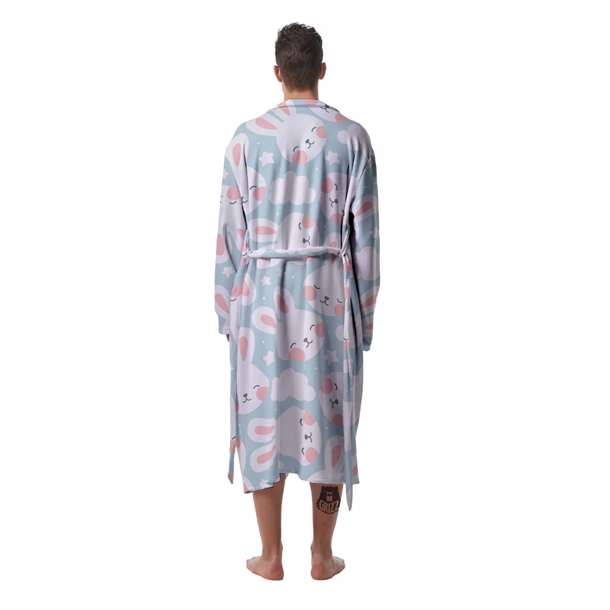 Cloud And Rabbit Print Pattern Men's Robe-grizzshop