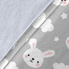 Cloud Bunny Rabbit Pattern Print Blanket-grizzshop