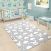 Cloud Bunny Rabbit Pattern Print Floor Mat-grizzshop