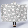 Cloud Bunny Rabbit Pattern Print Hooded Blanket-grizzshop