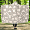 Cloud Bunny Rabbit Pattern Print Hooded Blanket-grizzshop