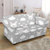 Cloud Bunny Rabbit Pattern Print Loveseat Cover-grizzshop