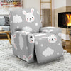 Cloud Bunny Rabbit Pattern Print Recliner Cover-grizzshop