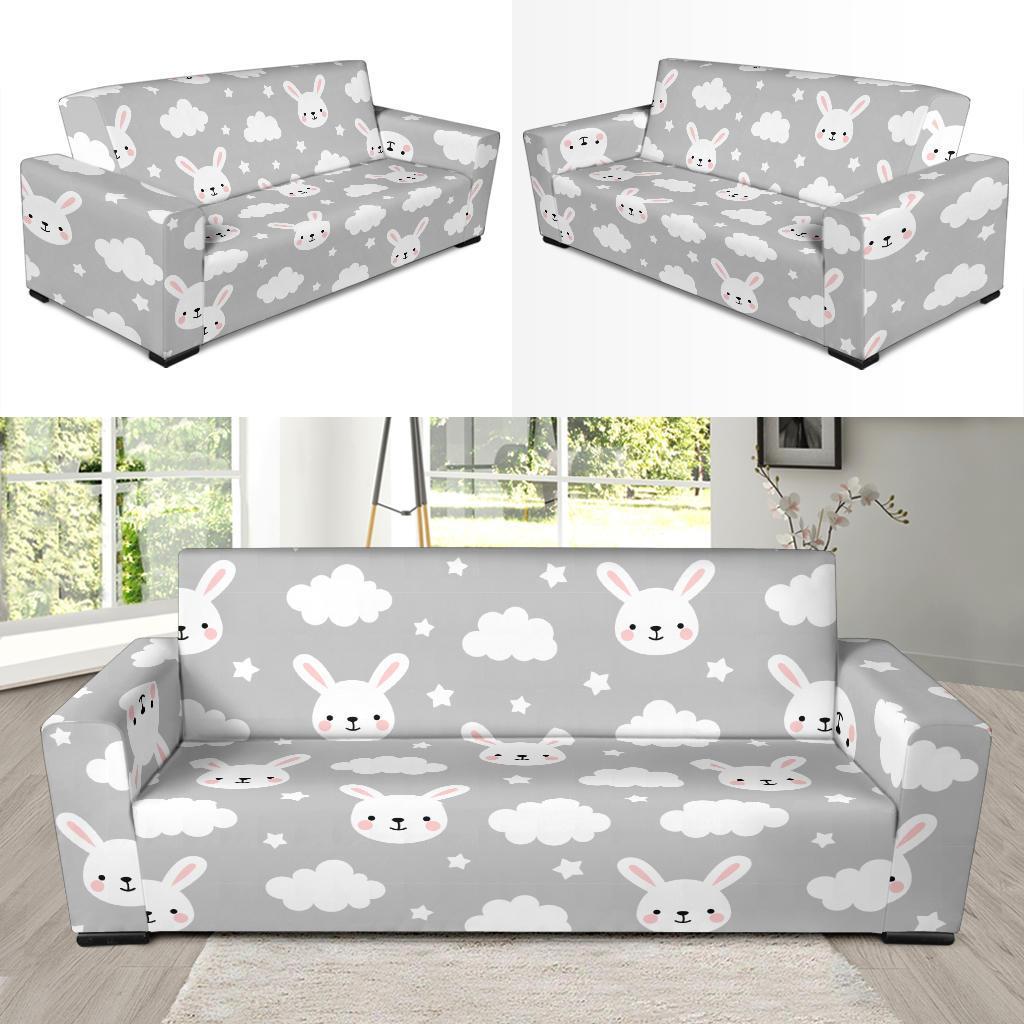 Cloud Bunny Rabbit Pattern Print Sofa Covers-grizzshop