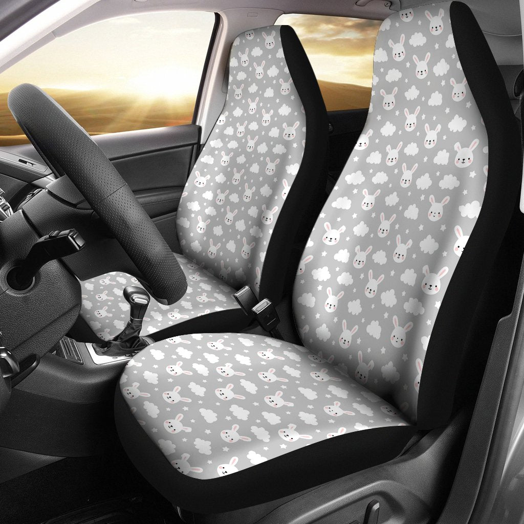 Cloud Bunny Rabbit Pattern Print Universal Fit Car Seat Cover-grizzshop