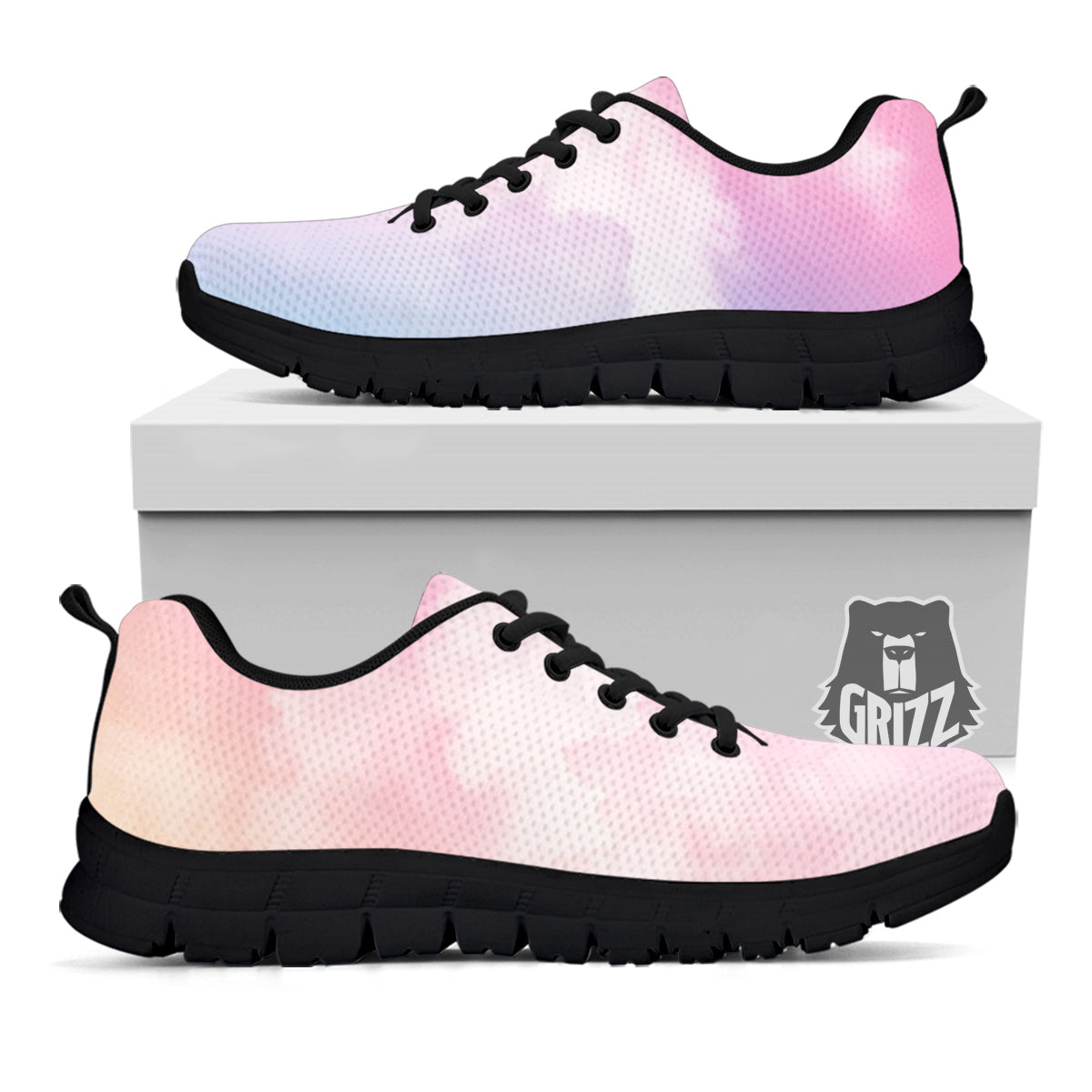 Cloud Coloful Print Black Sneaker-grizzshop