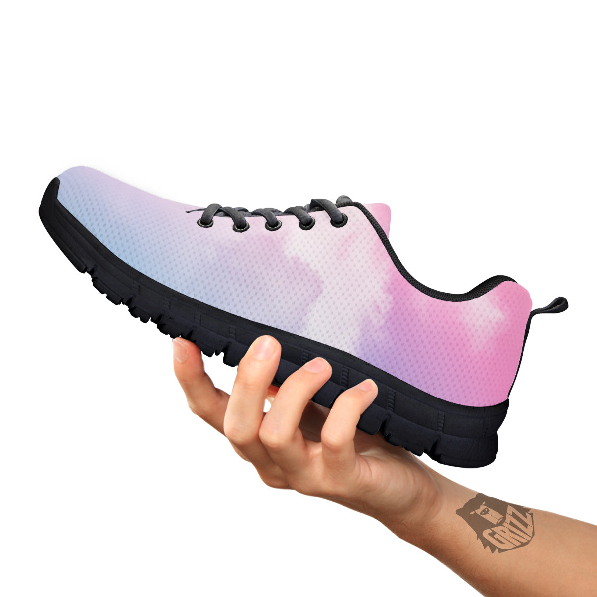 Cloud Coloful Print Black Sneaker-grizzshop