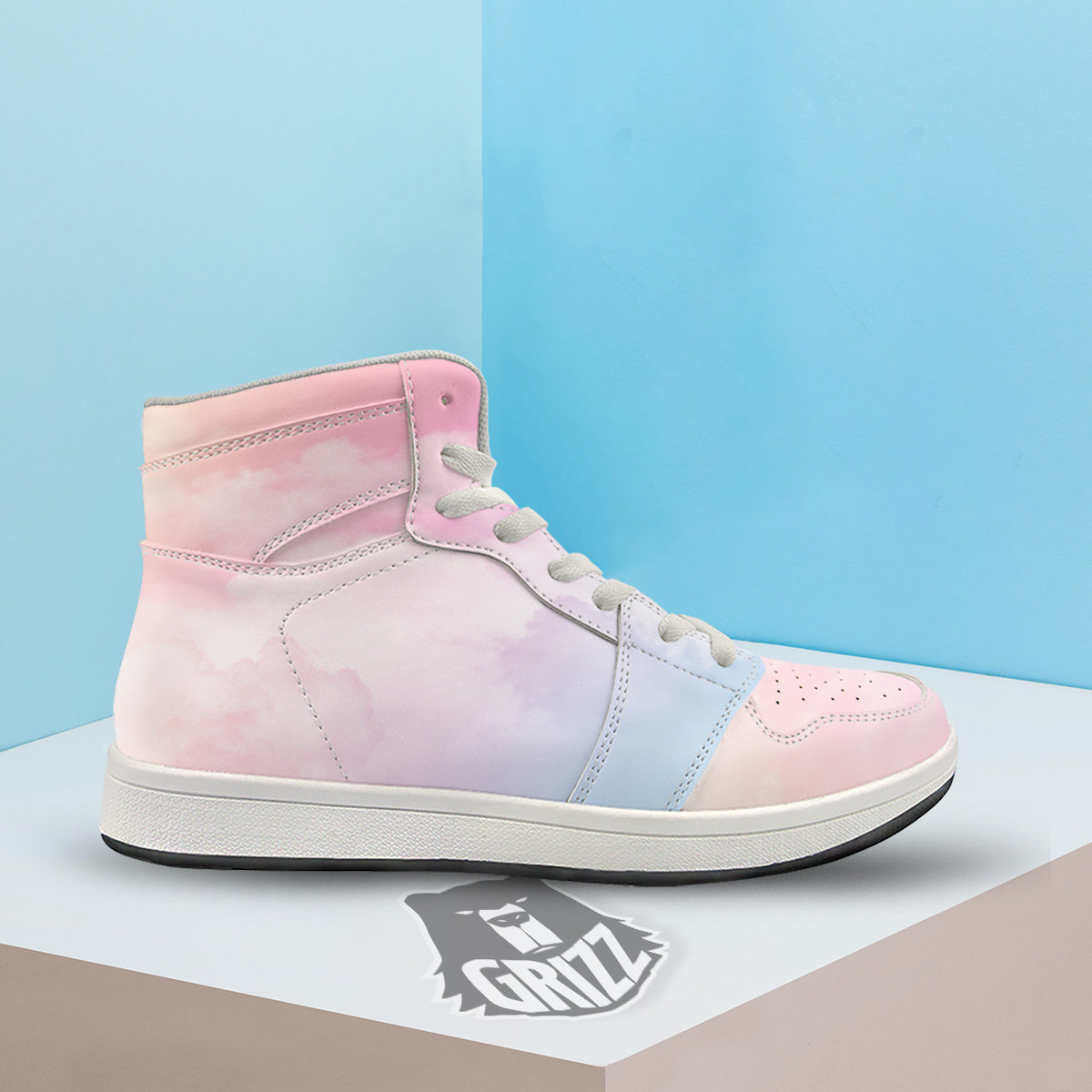 Cloud Coloful Print High Top Sneakers-grizzshop
