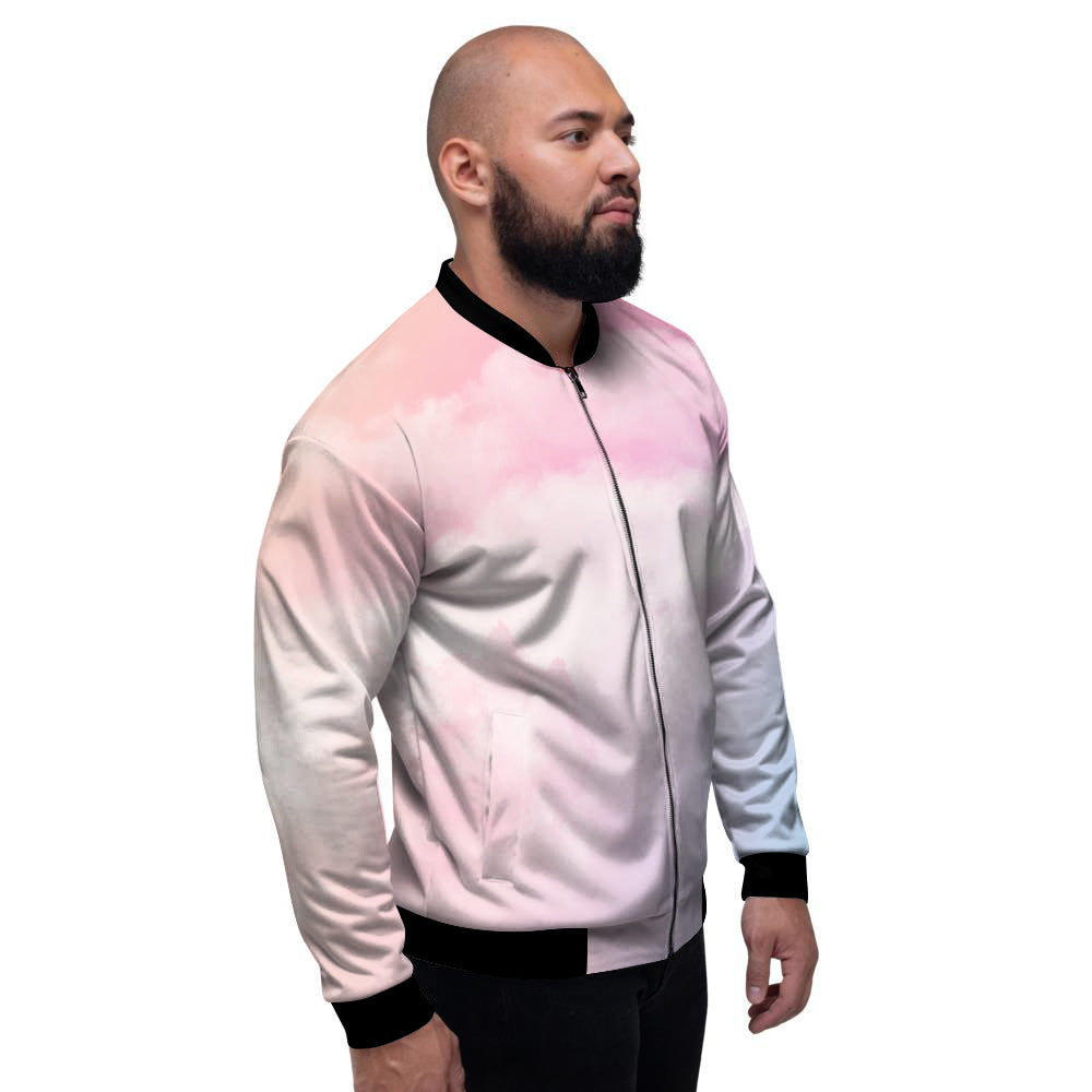 Cloud Coloful Print Men's Bomber Jacket-grizzshop