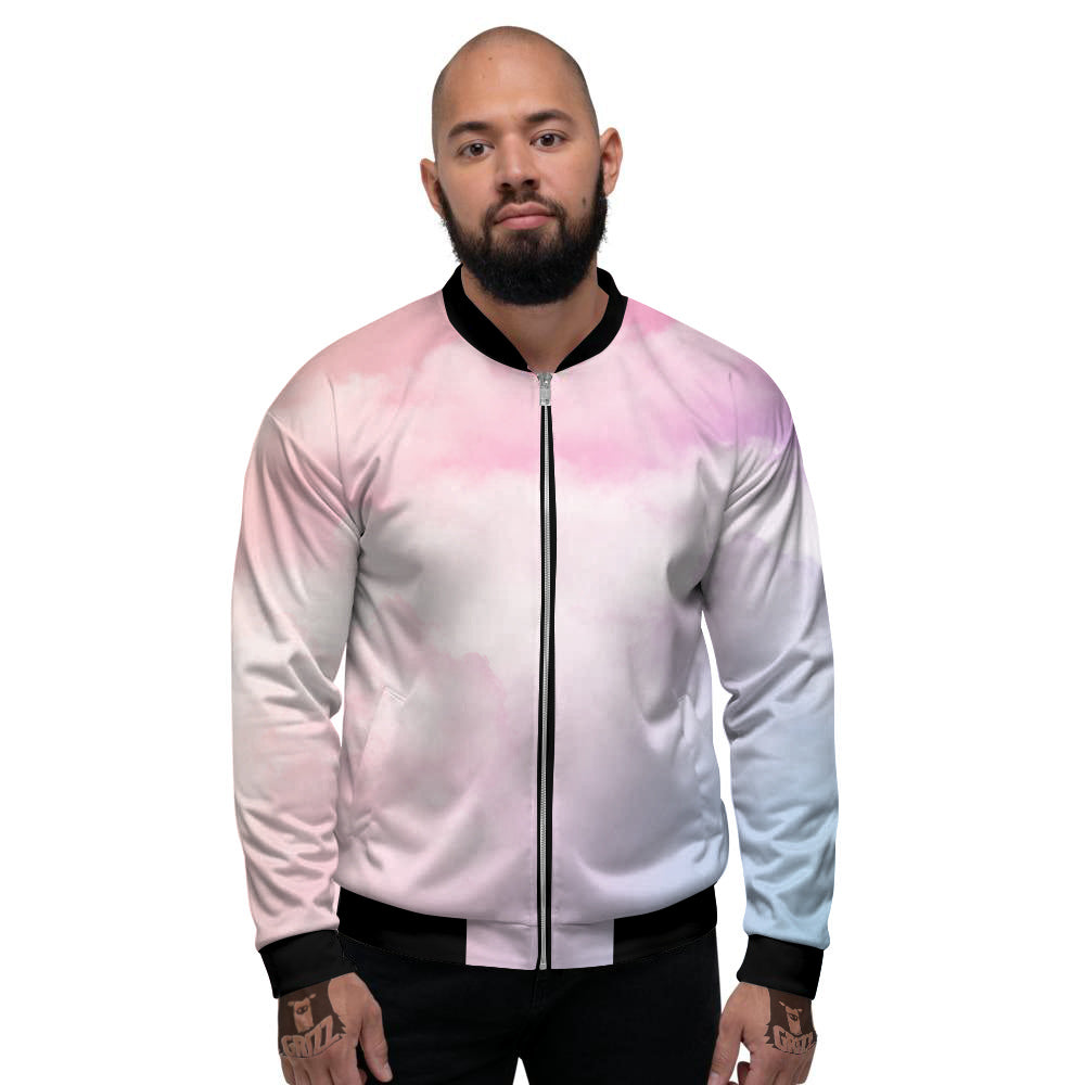 Cloud Coloful Print Men's Bomber Jacket-grizzshop