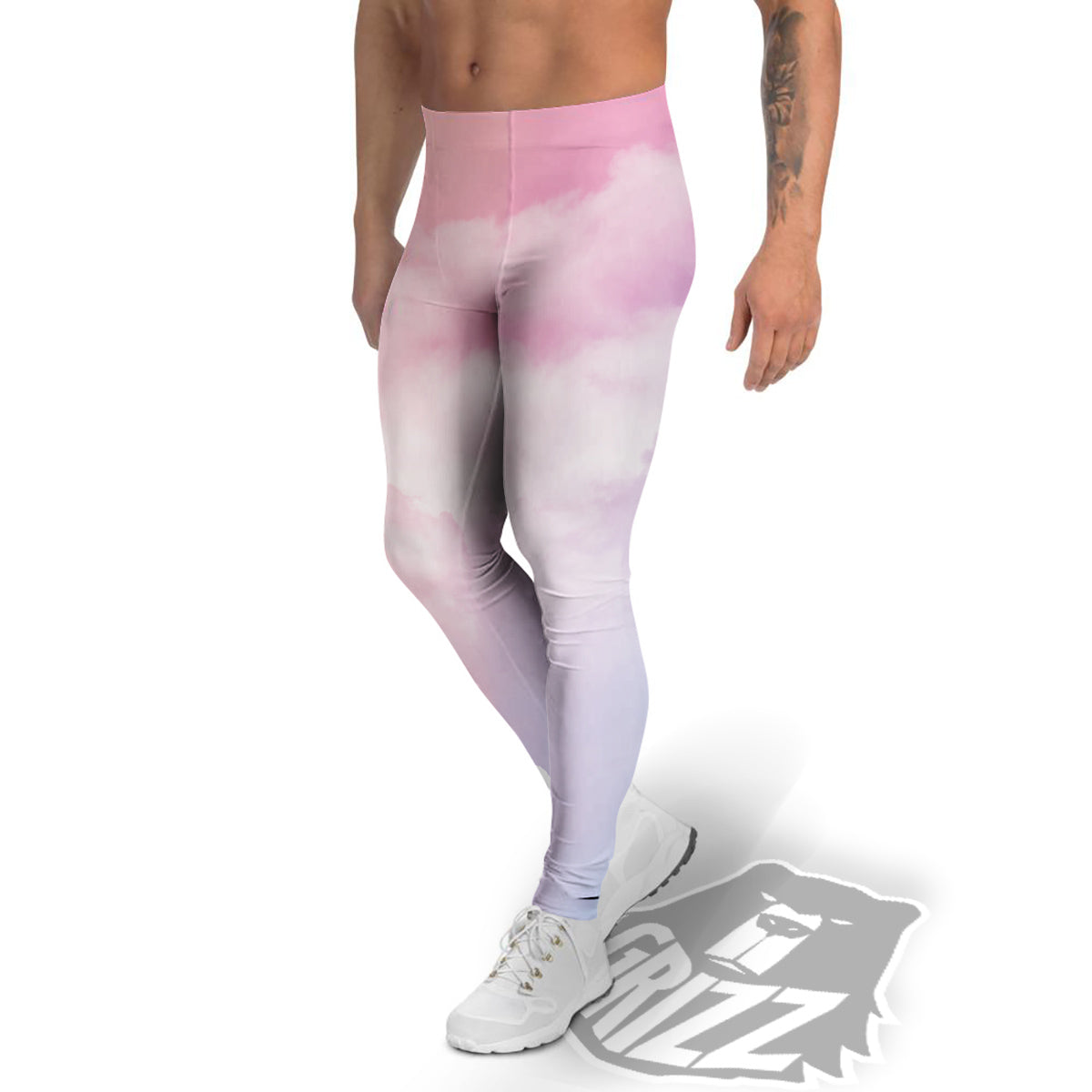 Cloud Coloful Print Men's Leggings-grizzshop