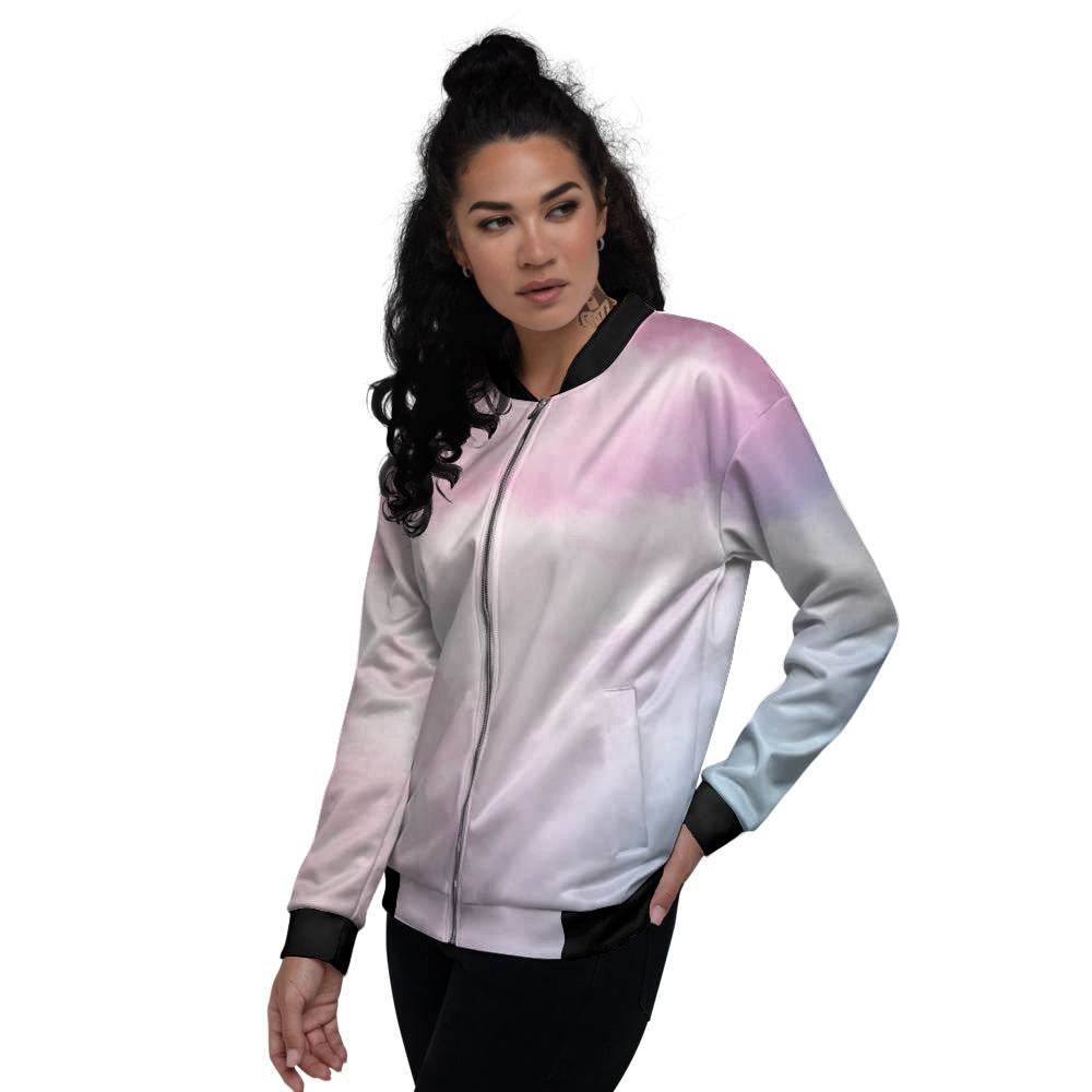 Cloud Coloful Print Women's Bomber Jacket-grizzshop