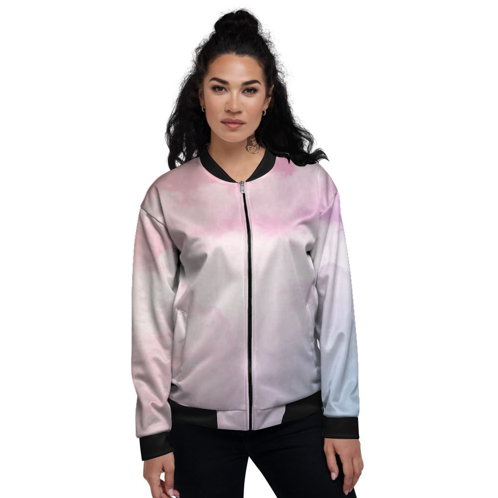 Cloud Coloful Print Women's Bomber Jacket-grizzshop