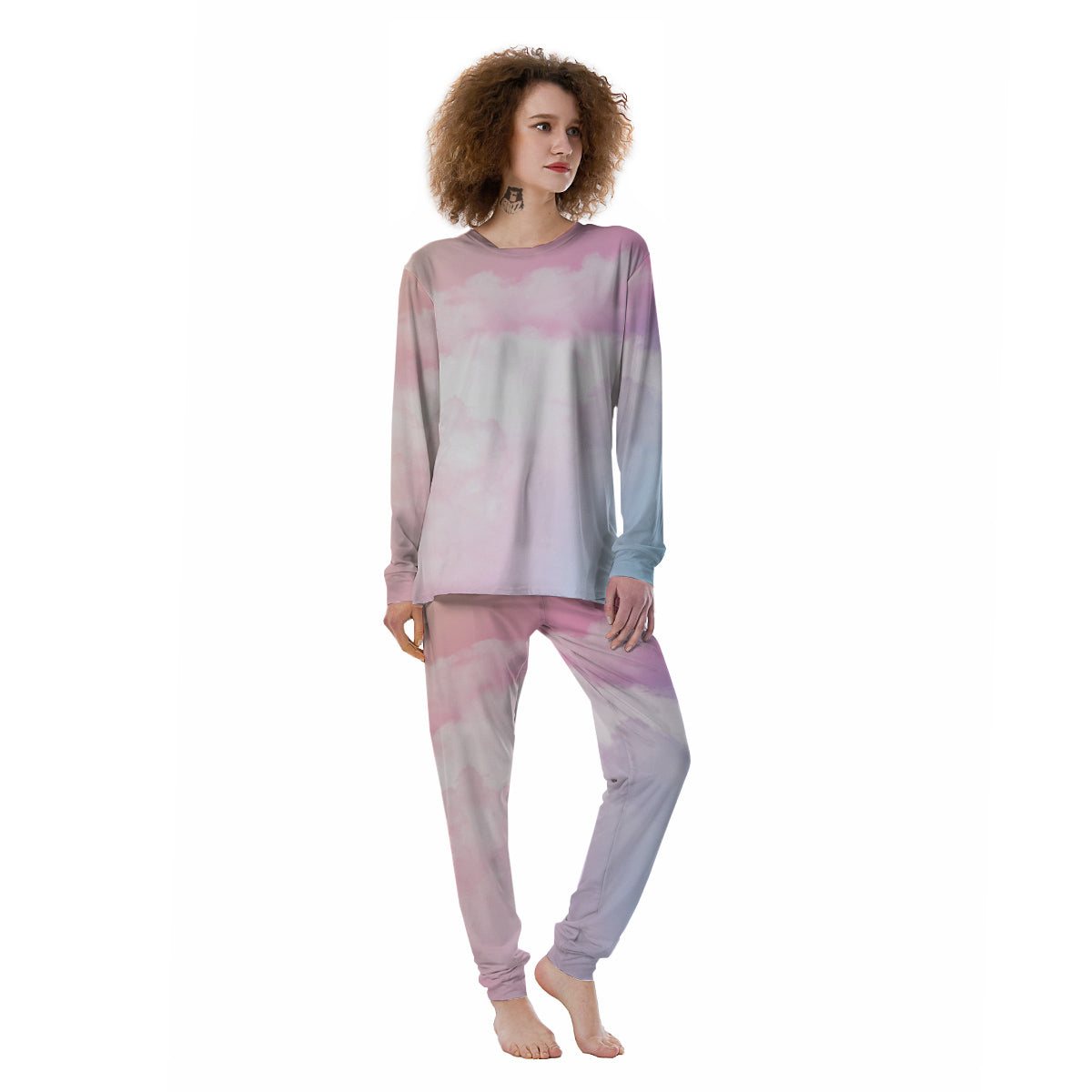 Cloud Coloful Print Women's Pajamas-grizzshop