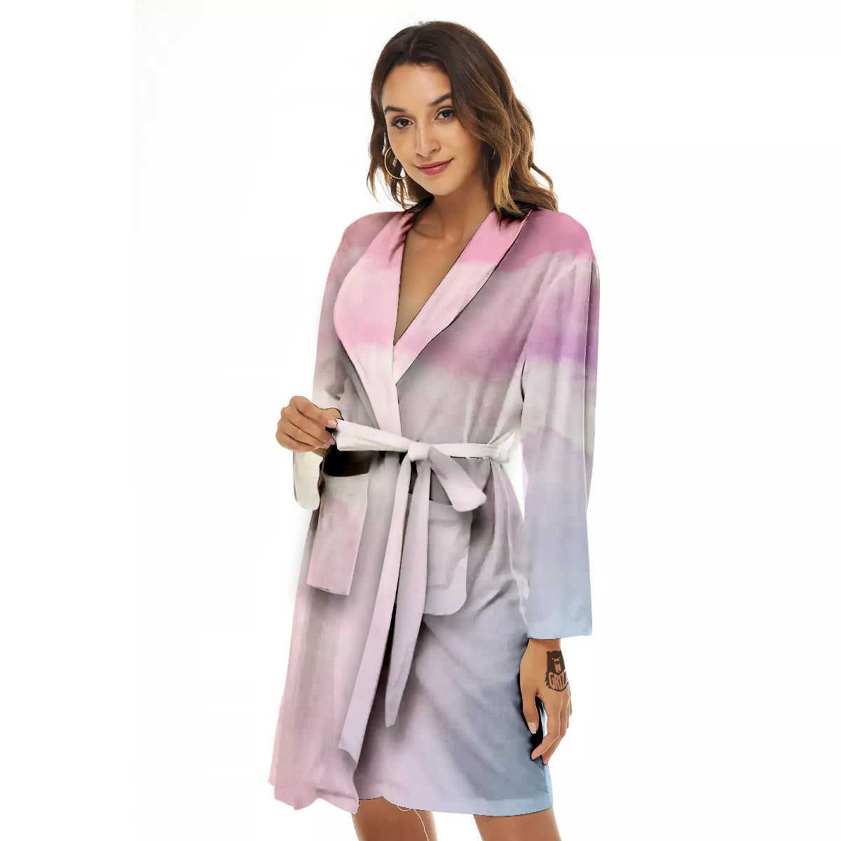 Cloud Coloful Print Women's Robe-grizzshop