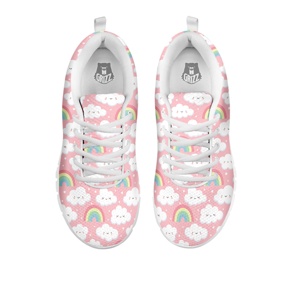 Cloud Cute Print Pattern White Sneaker-grizzshop