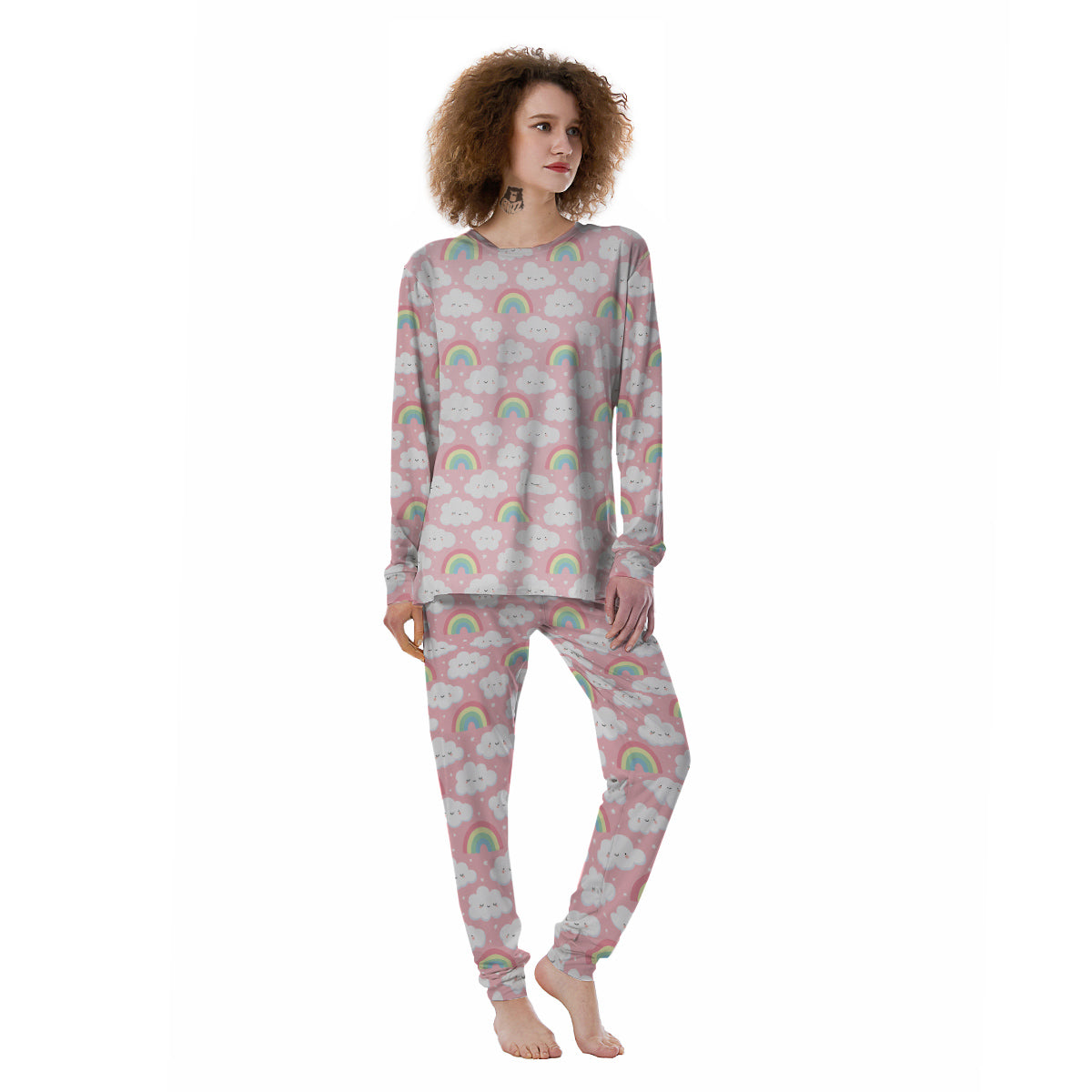 Cloud Cute Print Pattern Women's Pajamas-grizzshop