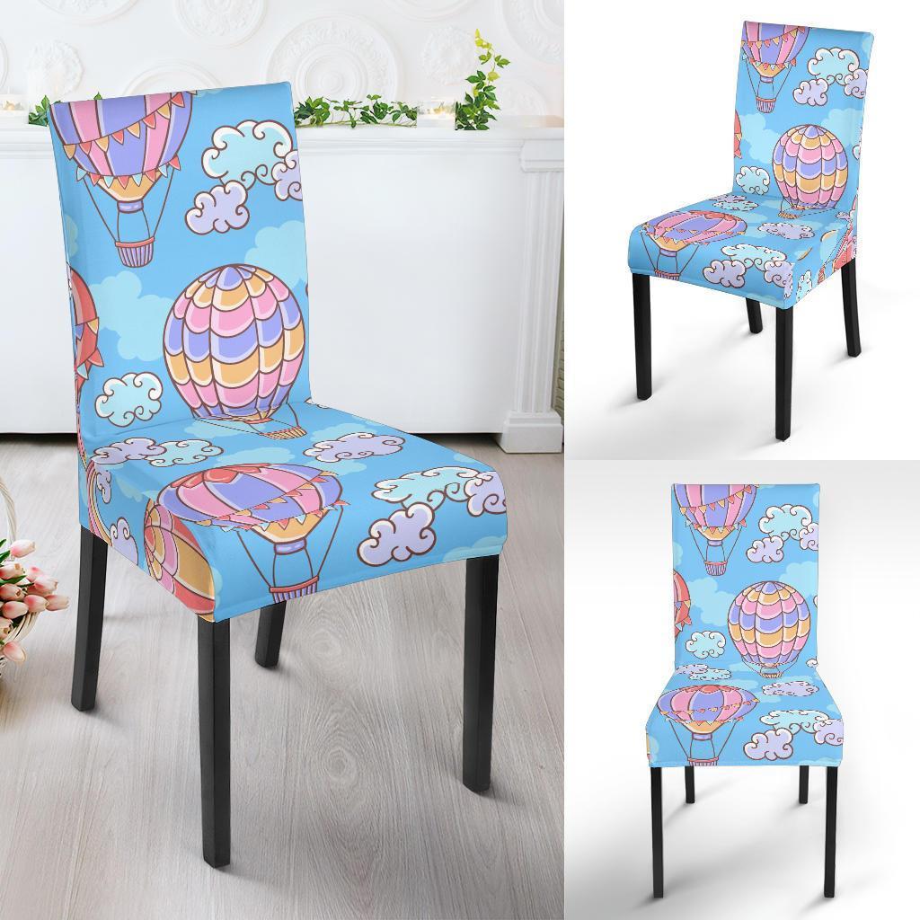 Cloud Hot Air Balloon Pattern Print Chair Cover-grizzshop