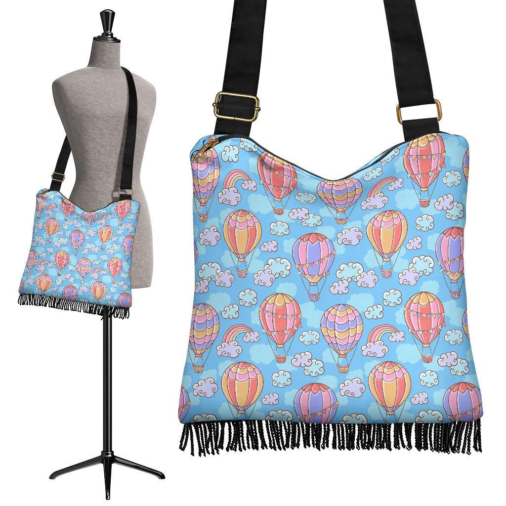 Cloud Hot Air Balloon Pattern Print Crossbody Bags-grizzshop